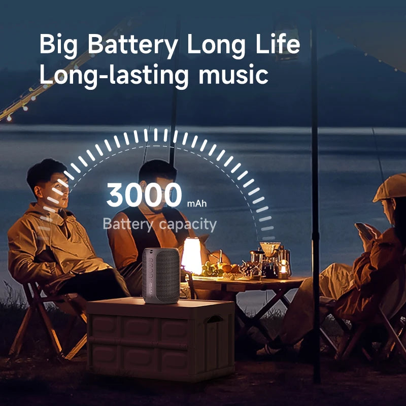Bluetooth Speaker – Powerful Bass, LED Light, Waterproof Design, Outdoor HiFi Sound with Subwoofer