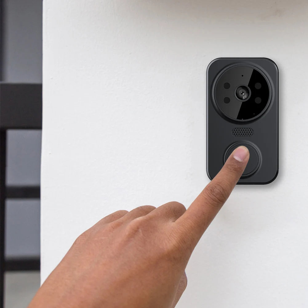 Smart WiFi Video Doorbell with Night Vision, Wireless Intercom, and Motion Detection – Indoor/Outdoor Security Camera