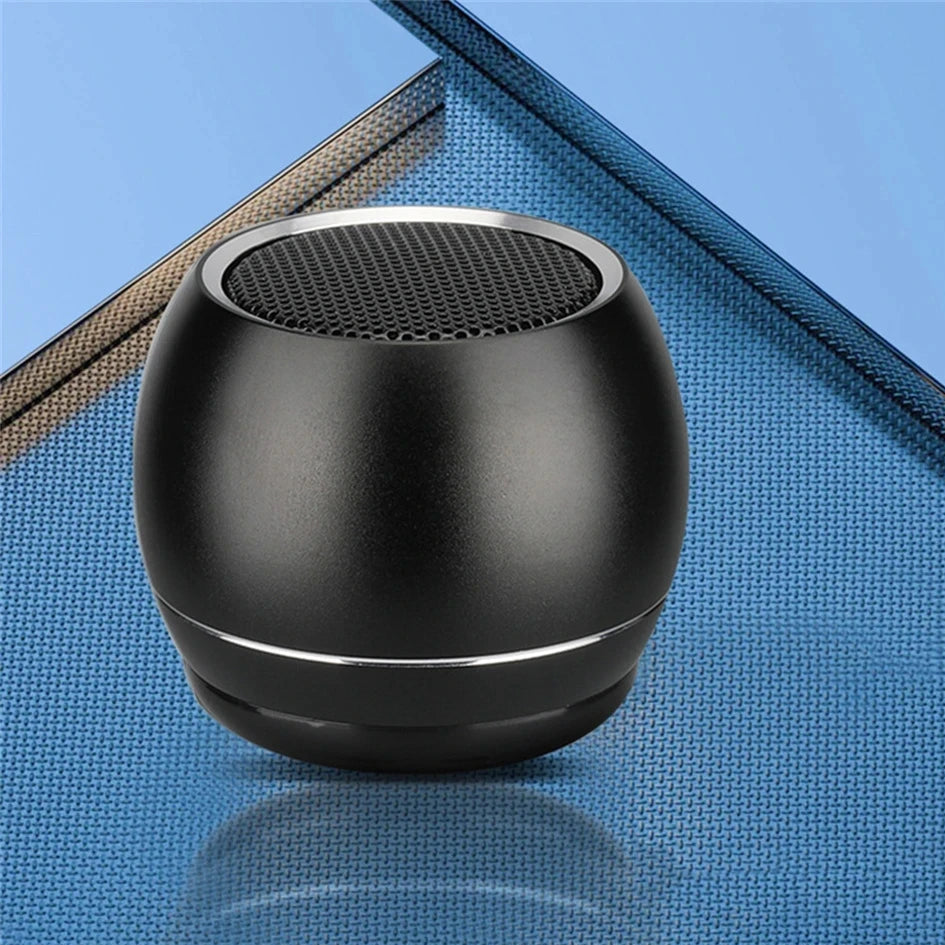 TWS Mini Bluetooth Speaker – Portable Wireless Stereo, Heavy Bass Subwoofer, Gun Metal Design for Outdoor & Travel