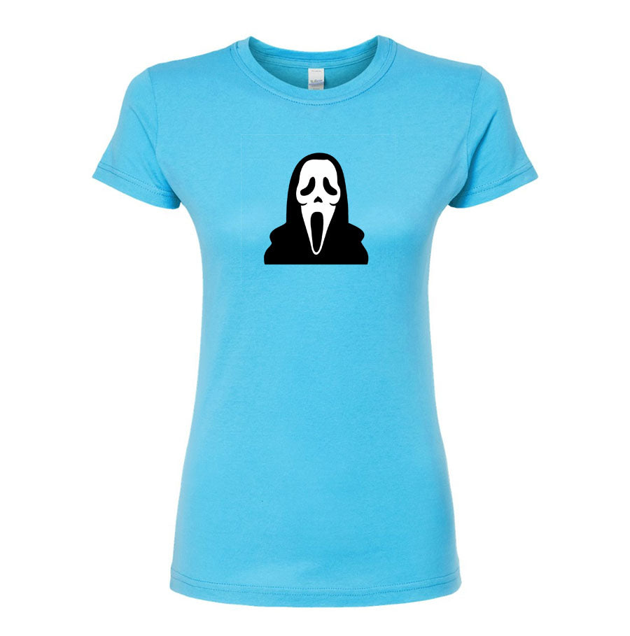 Women's Scream Ghostface Round Neck T-Shirt
