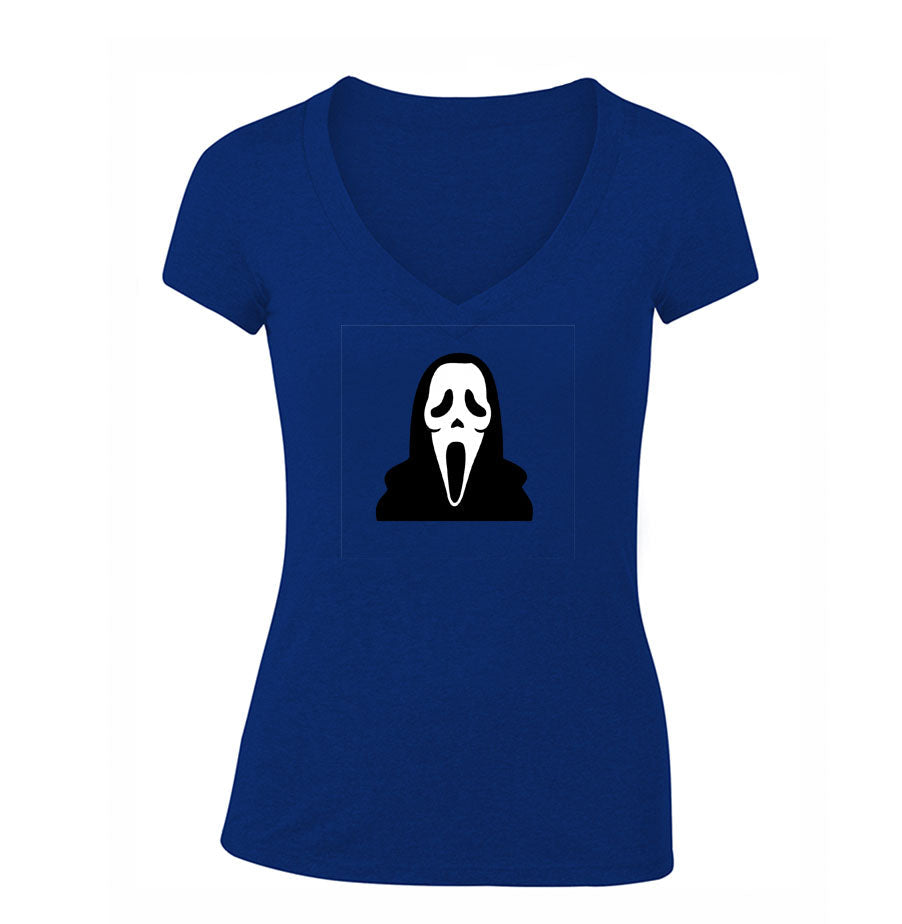 Women's Scream Ghostface V Neck T-Shirt