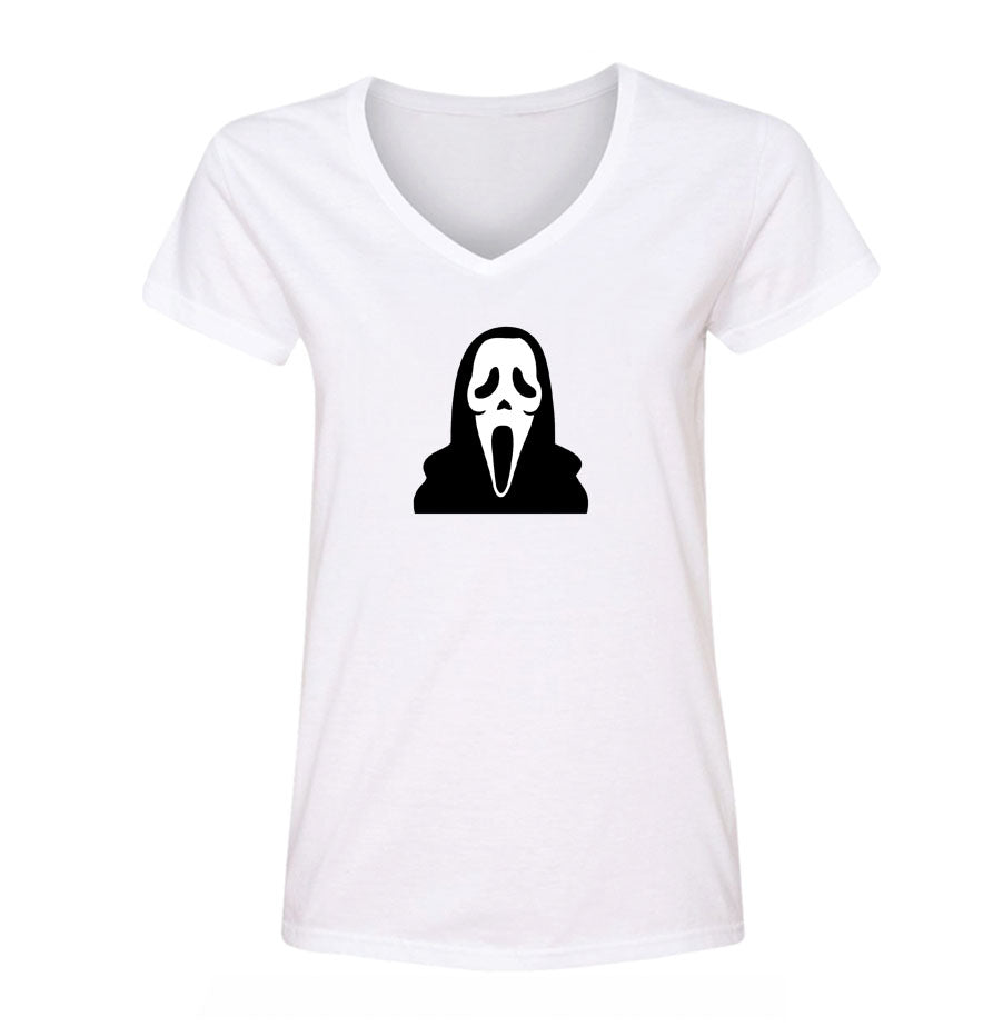 Women's Scream Ghostface V Neck T-Shirt