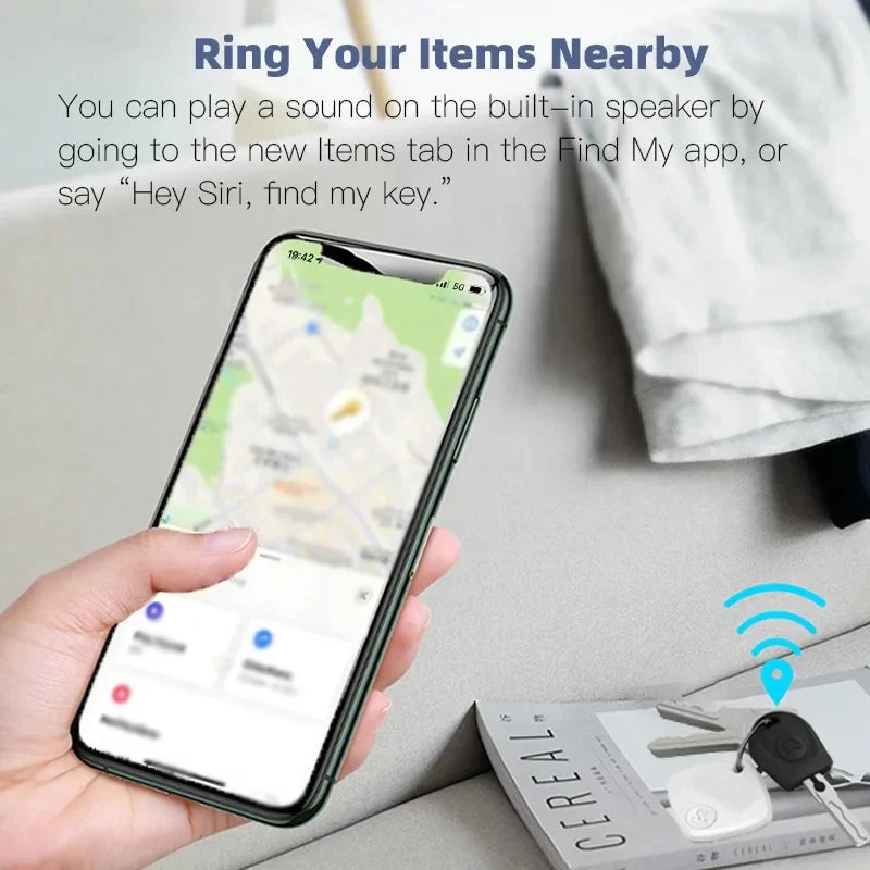 Mini Bluetooth GPS Tracker Compatible with Apple Find My - Anti-Lost Smart Tag for Kids, Pets, Wallets & More
