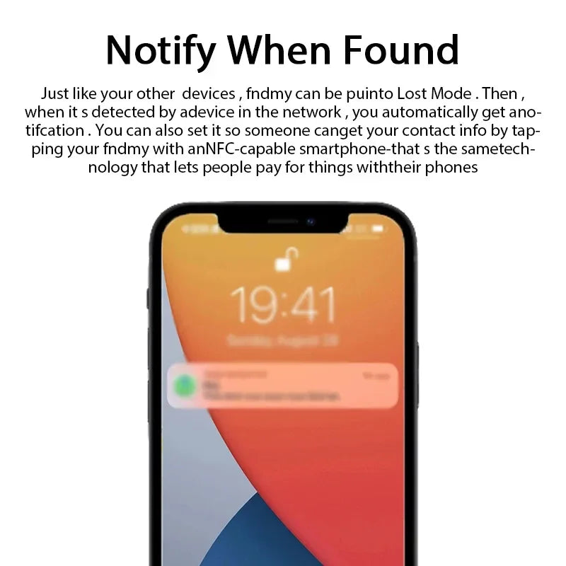 Mini Bluetooth GPS Tracker Compatible with Apple Find My - Anti-Lost Smart Tag for Kids, Pets, Wallets & More