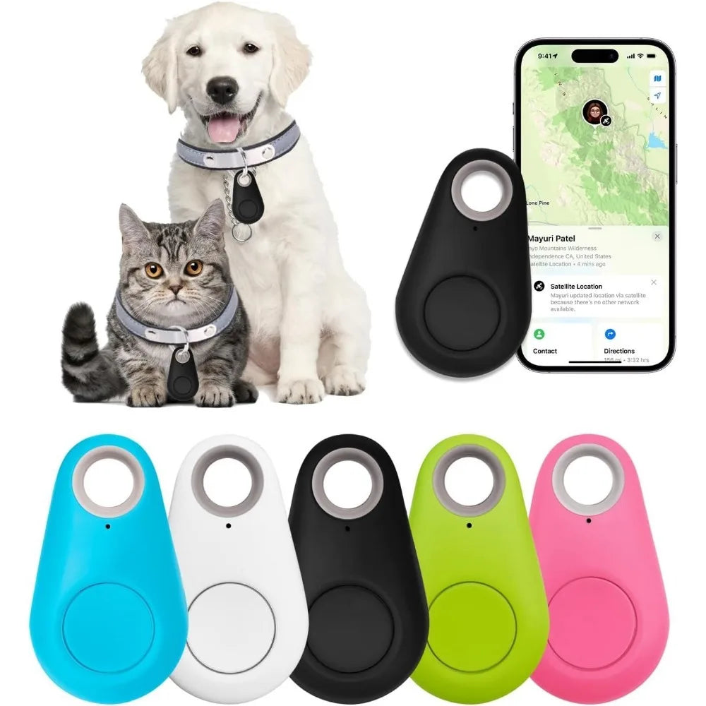 Wireless Bluetooth GPS Tracker for Pets, Keys, Wallets & Valuables - Anti-Lost Locator Compatible with Apple & Android Devices