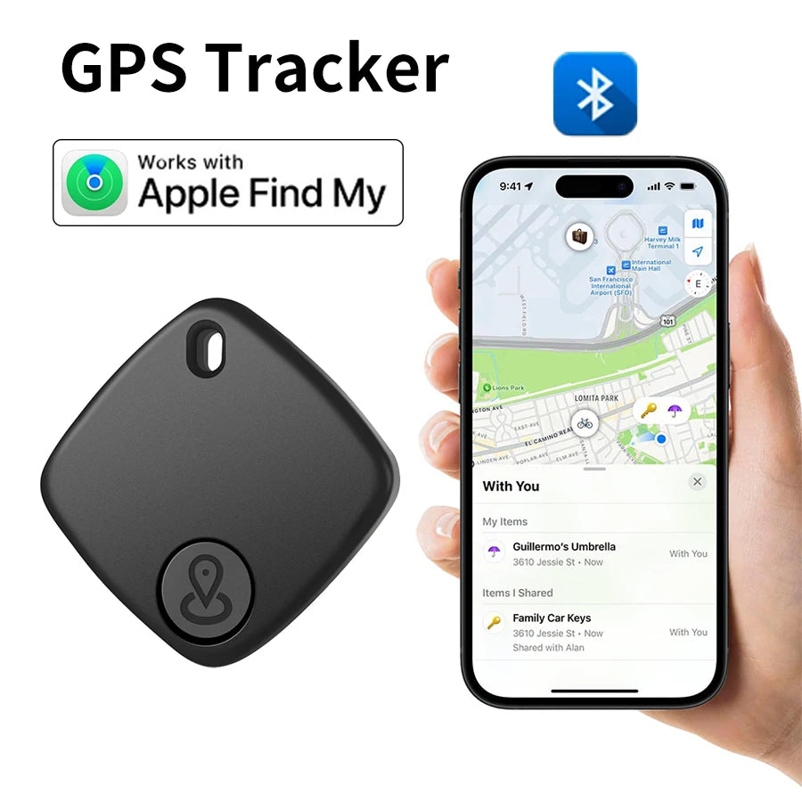 Mini Bluetooth GPS Tracker Compatible with Apple Find My - Anti-Lost Smart Tag for Kids, Pets, Wallets & More