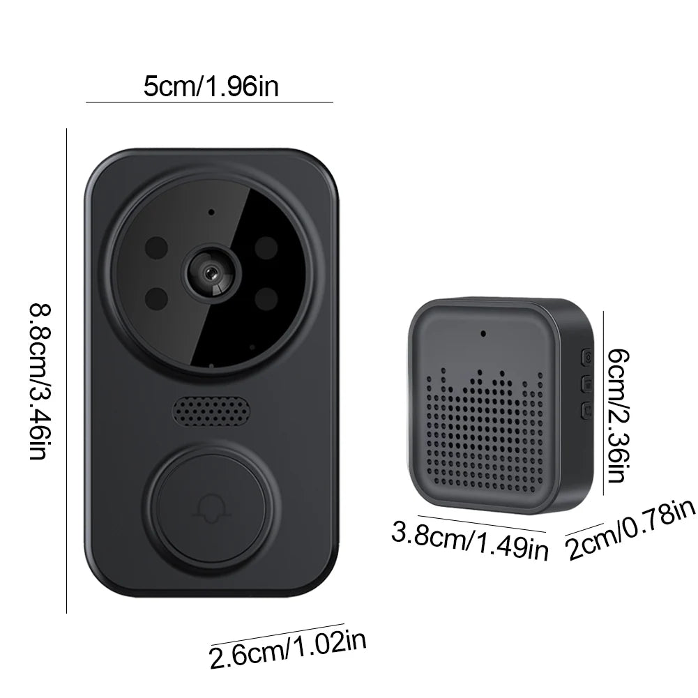 Smart WiFi Video Doorbell with Night Vision, Wireless Intercom, and Motion Detection – Indoor/Outdoor Security Camera