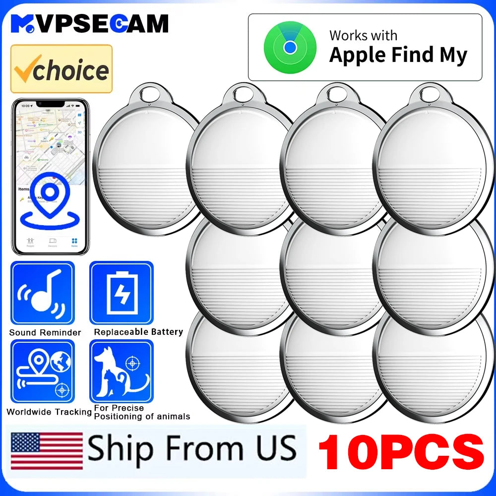 Compact Smart GPS Tracker for Apple Find My – MFi Certified Anti-Lost Tag for Keys, Pets, Kids, and Cars