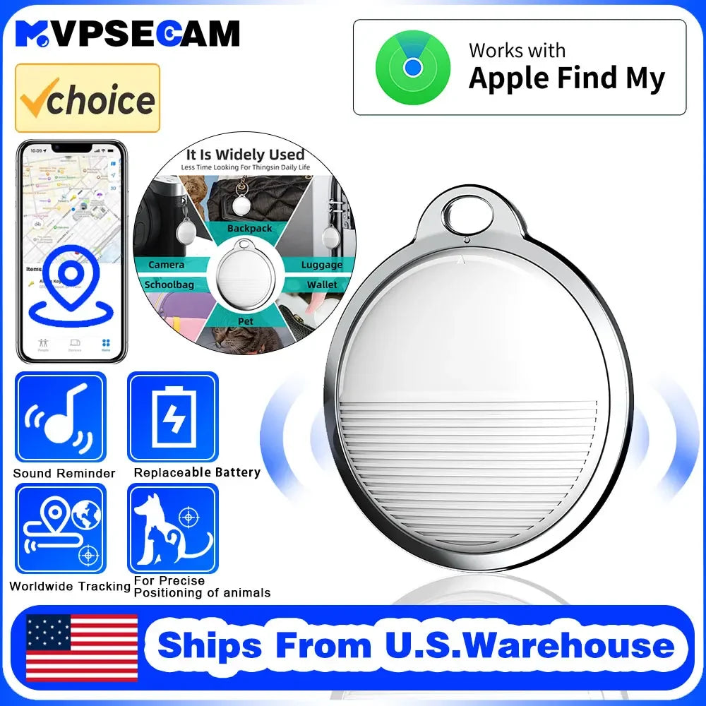 Compact Smart GPS Tracker for Apple Find My – MFi Certified Anti-Lost Tag for Keys, Pets, Kids, and Cars