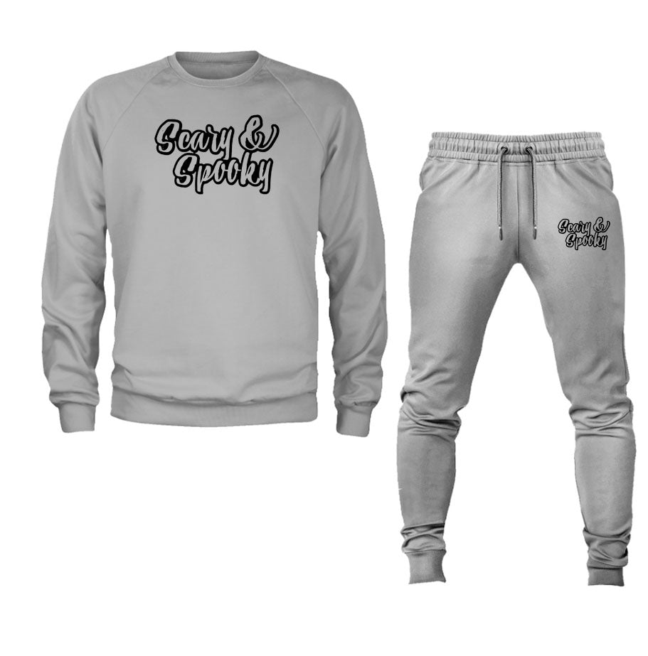 Men's Scary & Spooky Crewneck Sweatshirt Joggers Suit