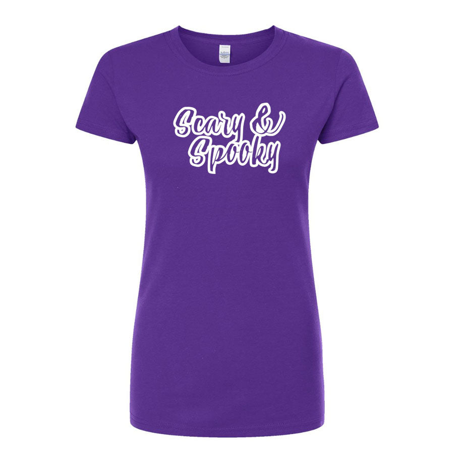 Women's Scary & Spooky Round Neck T-Shirt