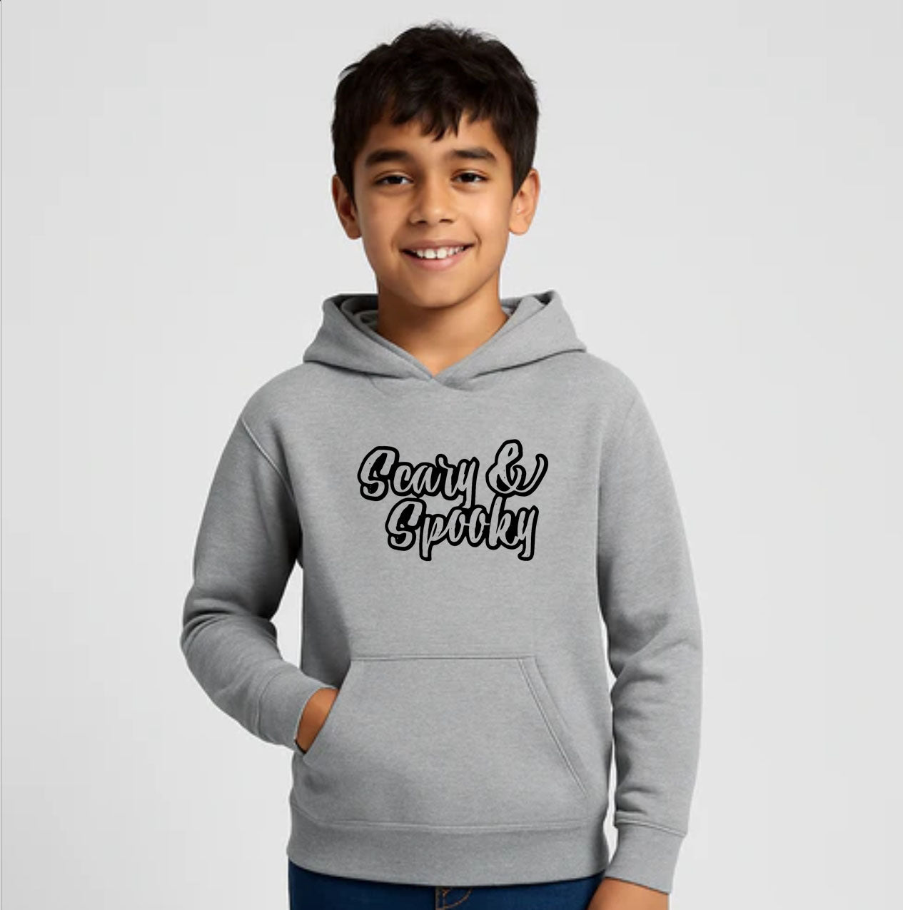Youth Kids Scary & Spooky Pullover Hoodie