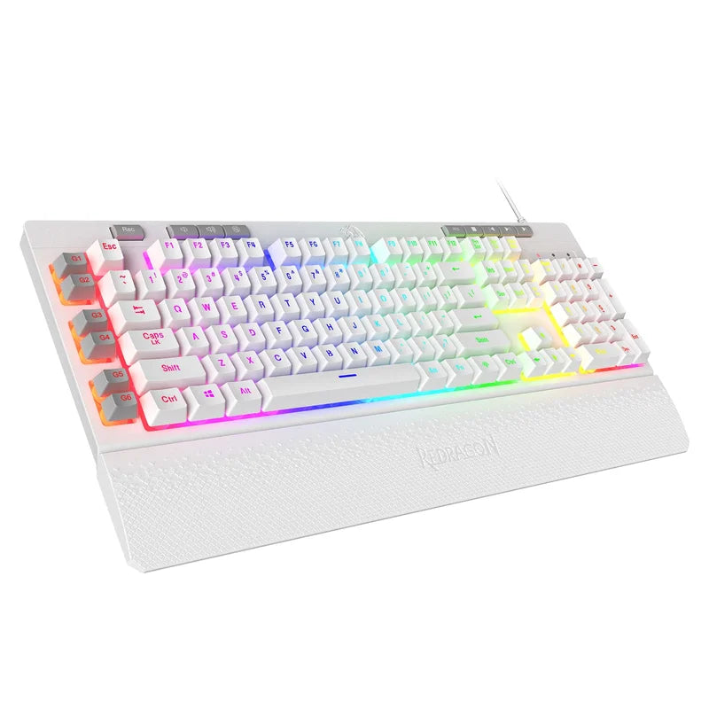 RGB Backlit Gaming Keyboard with Linear Mechanical-Feel Switch & Detachable Wrist Rest