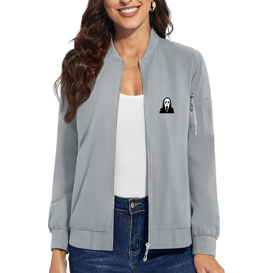 Women's Scream Ghostface Premium Bomber Jacket Outerwear