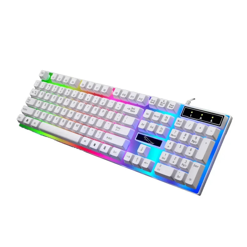 104-Key Wired Mechanical Feel RGB Keyboard with Backlight for Gaming and Office Use