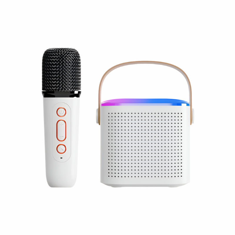 Wireless Karaoke System – Dual Microphones, Bluetooth 5.3, DSP Sound, RGB LED Lights, Hi-Fi Stereo PA Speaker