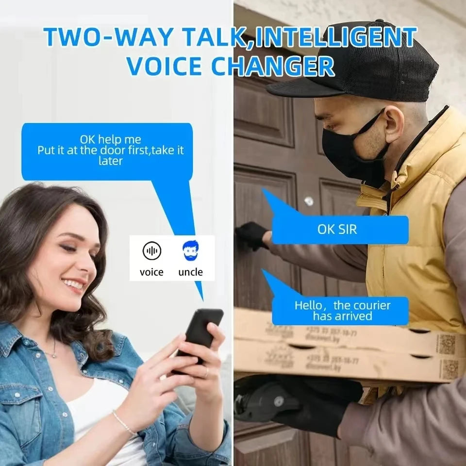 Smart Video Doorbell with Chime, WiFi Wireless Night Vision, Rechargeable Battery, and Indoor Security Protection