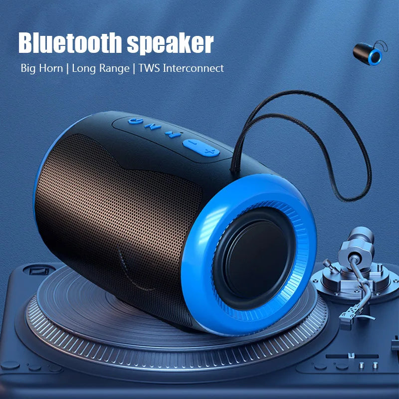Waterproof Bluetooth Speaker – Portable Wireless HiFi Sound with FM Radio, USB/SD/AUX Modes, and TWS Interconnect