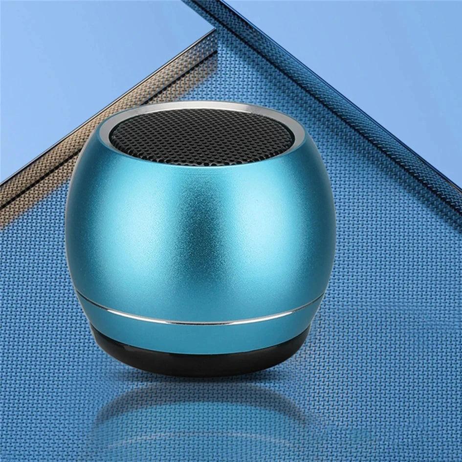 TWS Mini Bluetooth Speaker – Portable Wireless Stereo, Heavy Bass Subwoofer, Gun Metal Design for Outdoor & Travel
