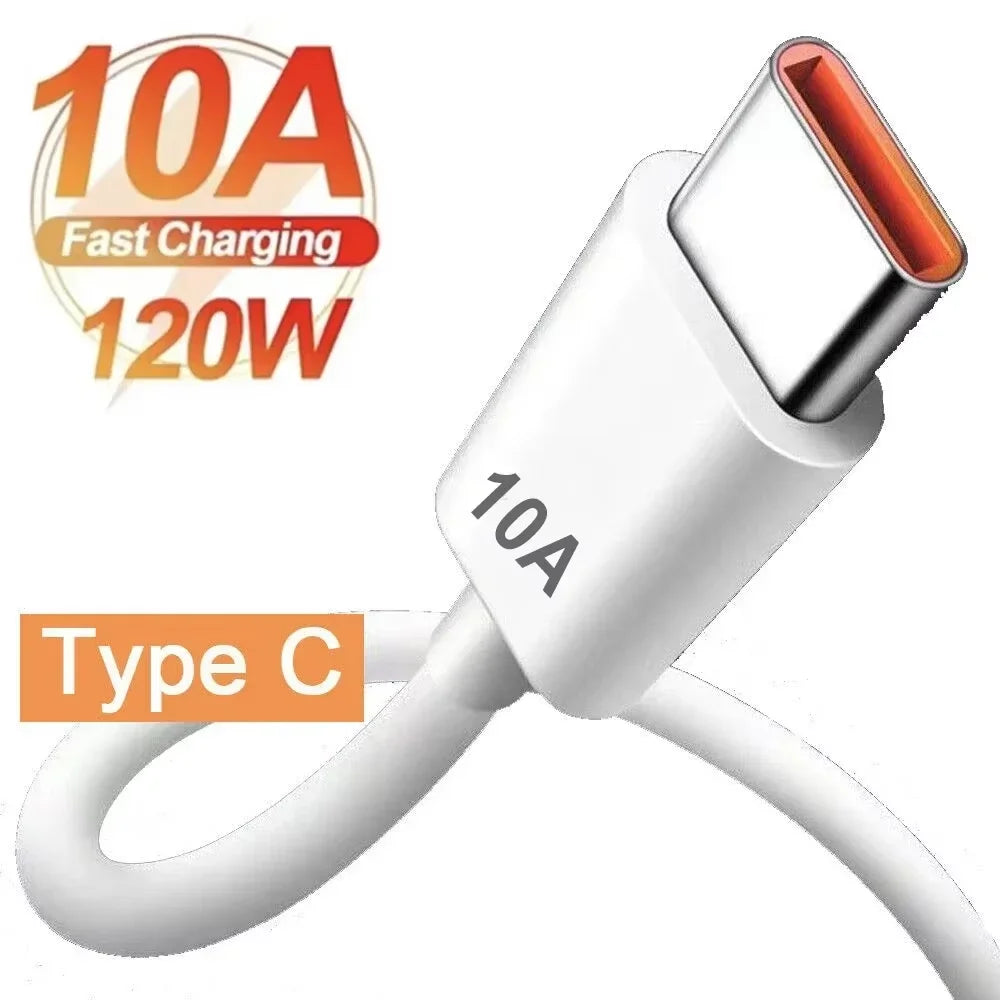 120W USB-C Super Fast Charging Cable | 10A High-Speed Data Cord
