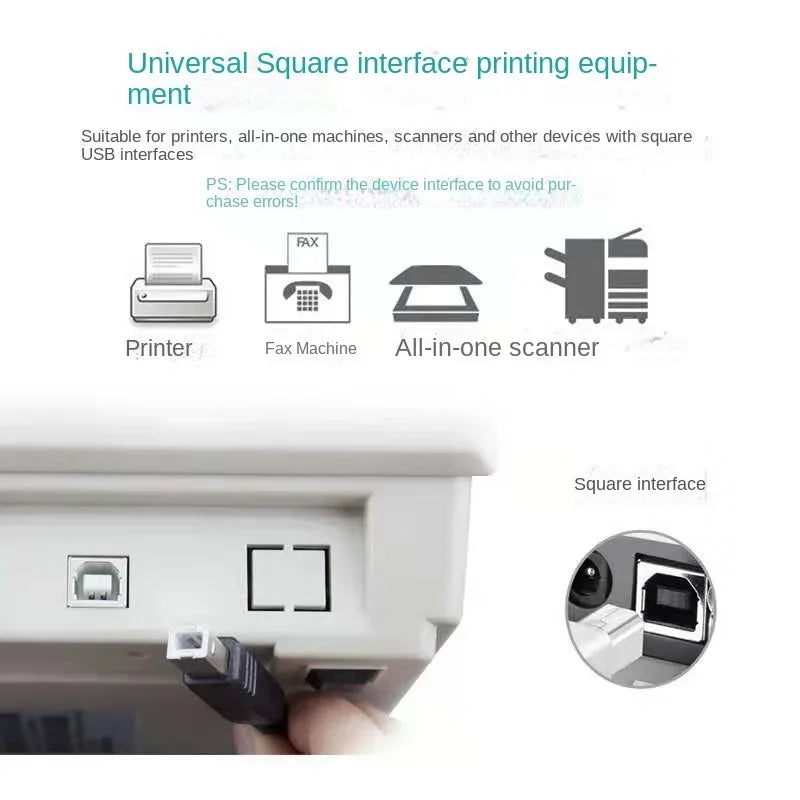 USB 2.0 Printer Cable A to B - High-Speed Connection for Printers & Scanners (1m/1.5m)