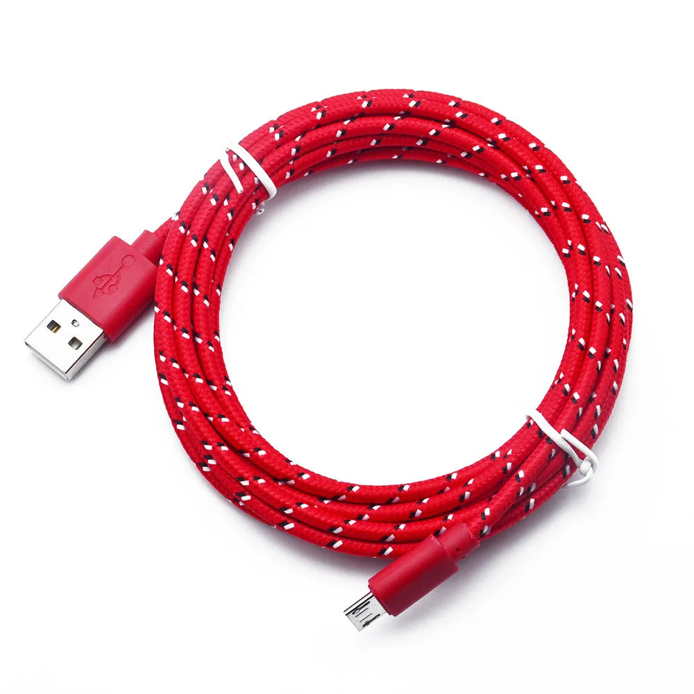 Micro USB Fast Charging Cable | Braided Nylon | 1M, 2M, 3M