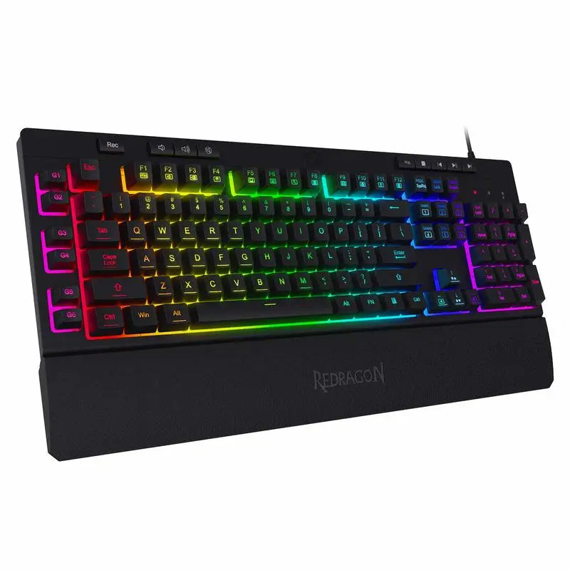 RGB Backlit Gaming Keyboard with Linear Mechanical-Feel Switch & Detachable Wrist Rest