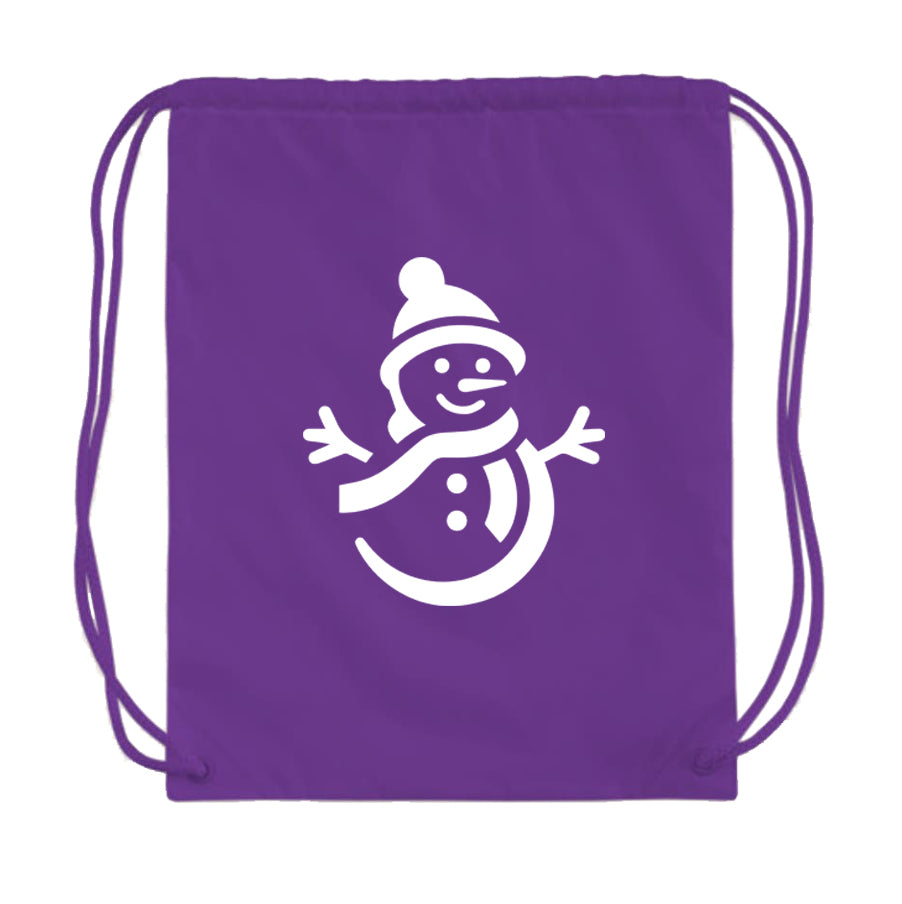 Snowman Drawstring Bag