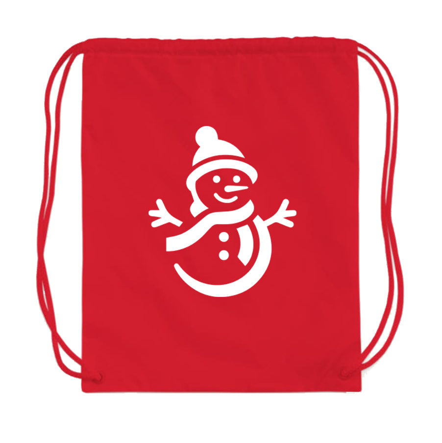Snowman Drawstring Bag