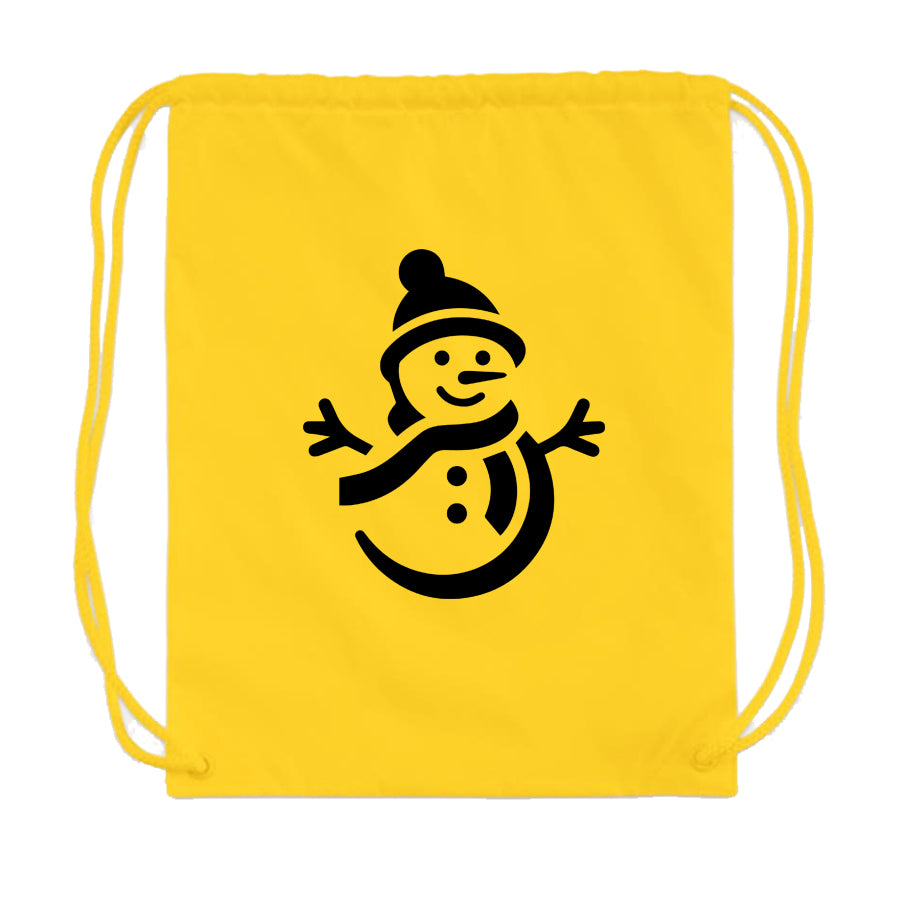Snowman Drawstring Bag