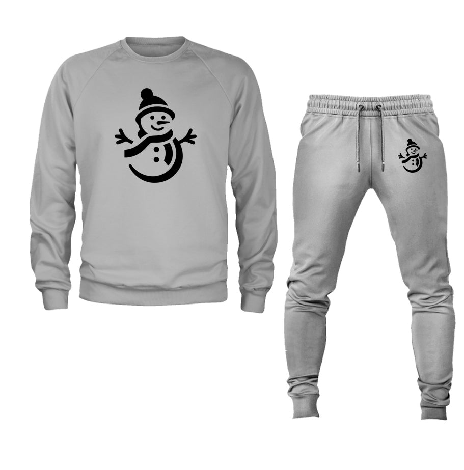 Men's Snowman Crewneck Sweatshirt Joggers Suit
