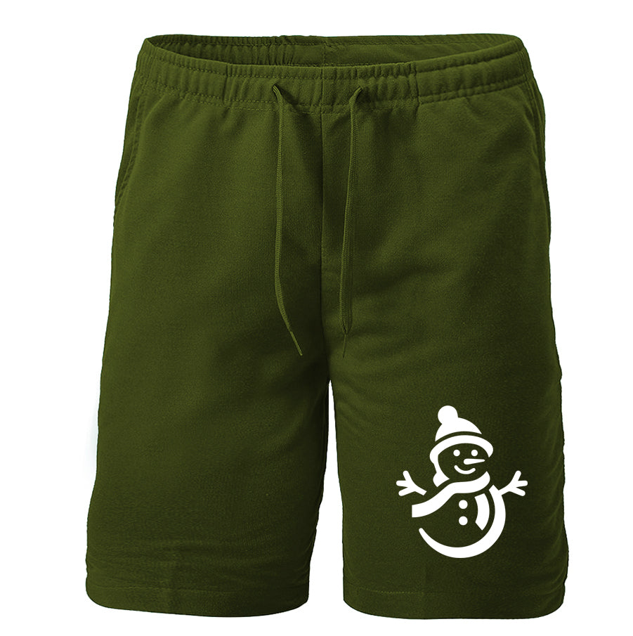 Men's Snowman Athletic Fleece Shorts