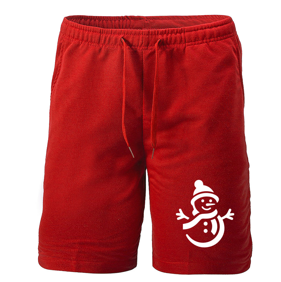 Men's Snowman Athletic Fleece Shorts