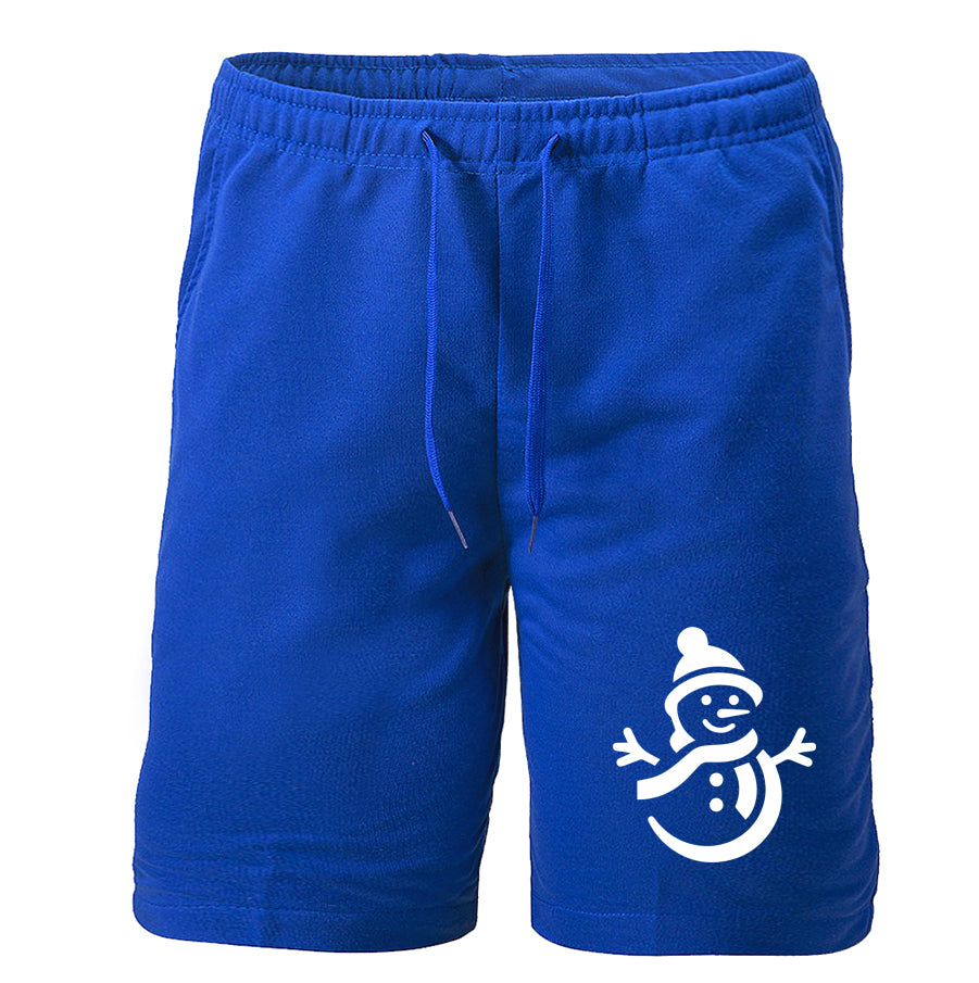 Men's Snowman Athletic Fleece Shorts