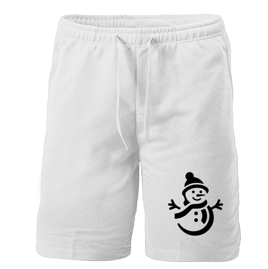 Men's Snowman Athletic Fleece Shorts