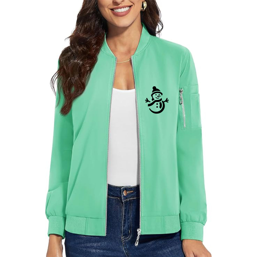 Women's Snowman Premium Bomber Jacket Outerwear