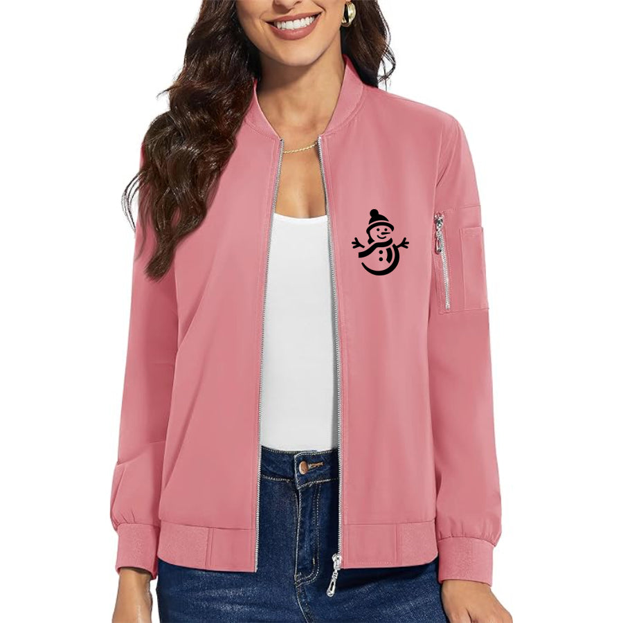 Women's Snowman Premium Bomber Jacket Outerwear