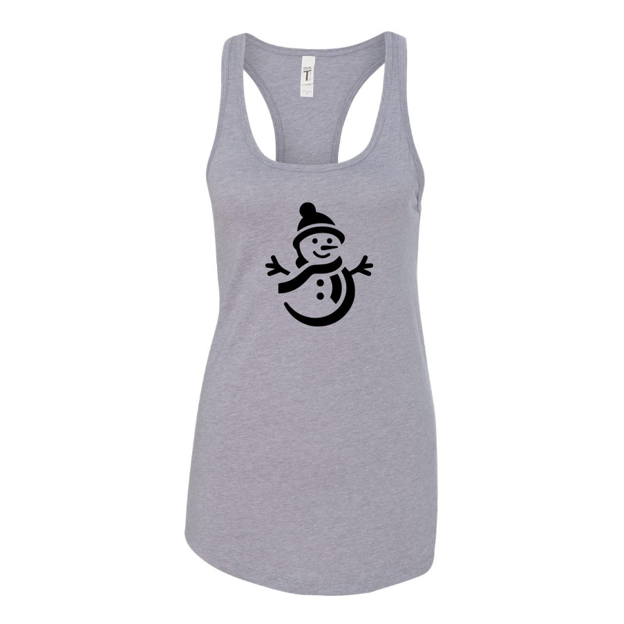Women's Snowman Racerback Tank Top