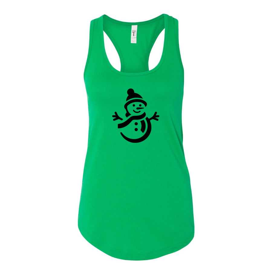 Women's Snowman Racerback Tank Top