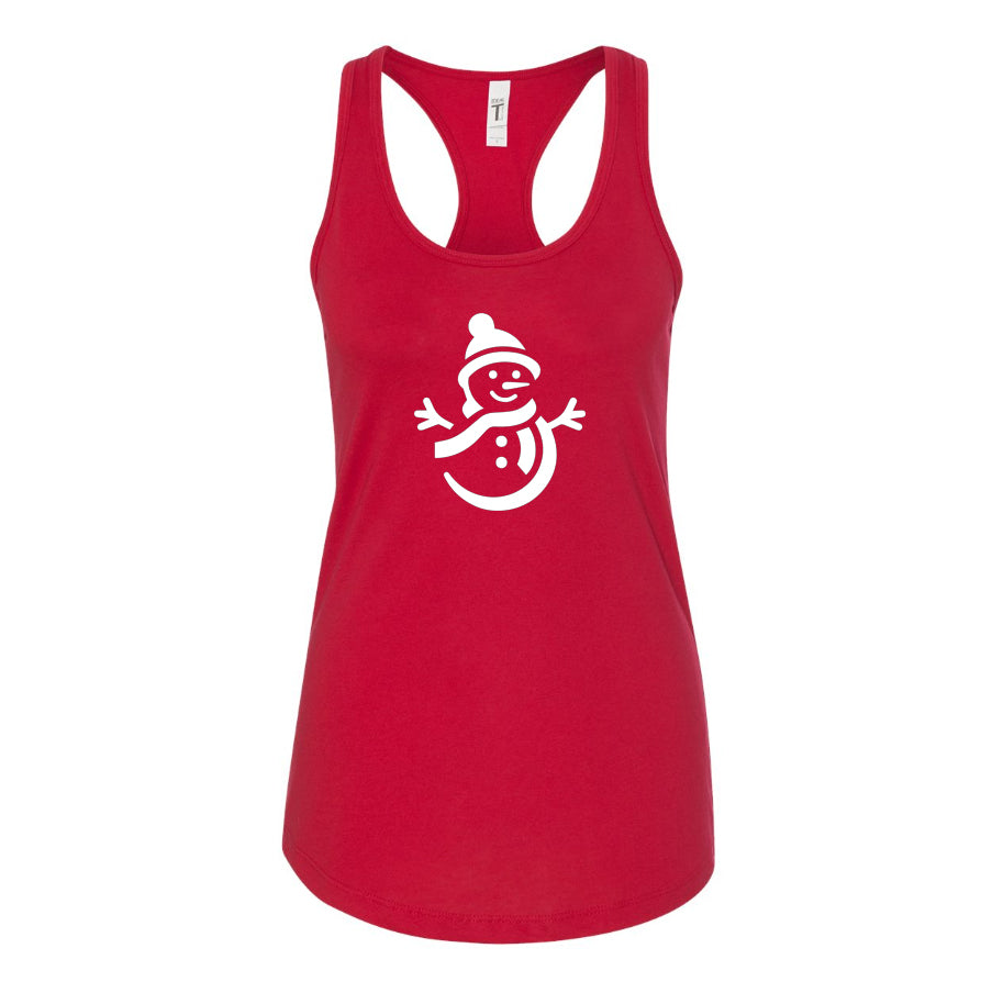Women's Snowman Racerback Tank Top
