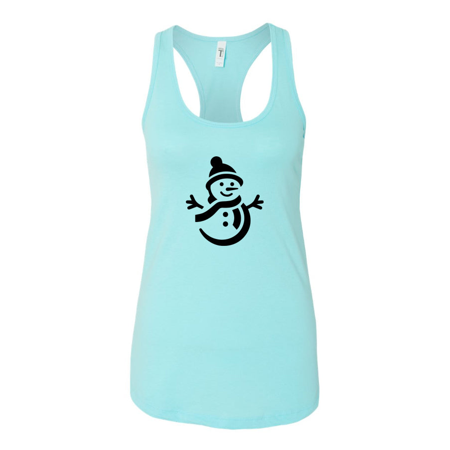 Women's Snowman Racerback Tank Top