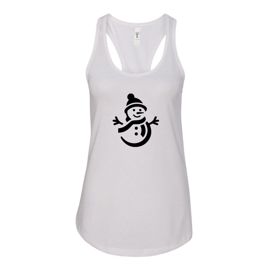 Women's Snowman Racerback Tank Top