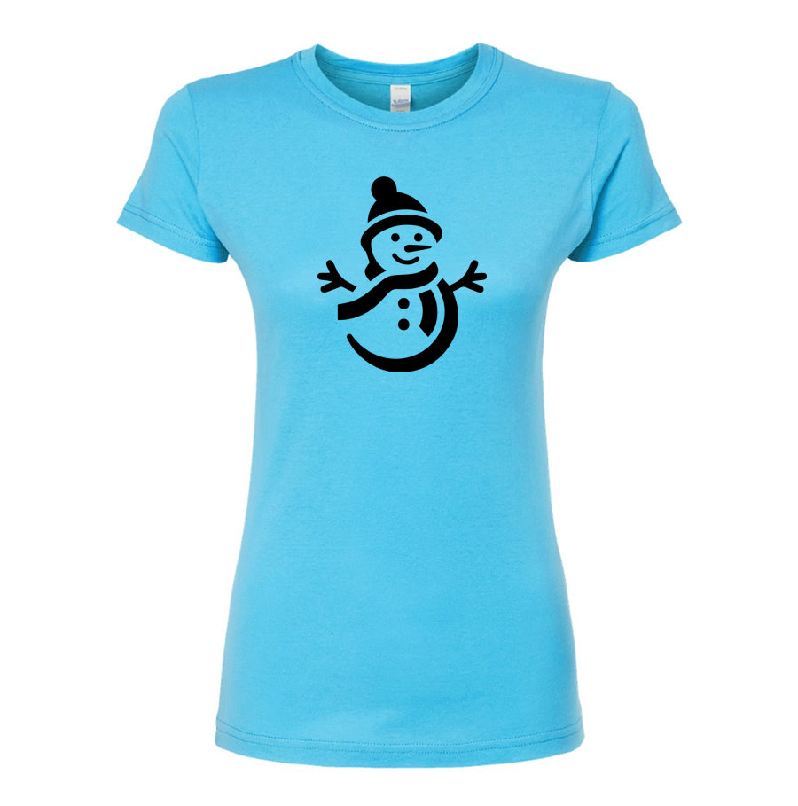 Women's Snowman Round Neck T-Shirt