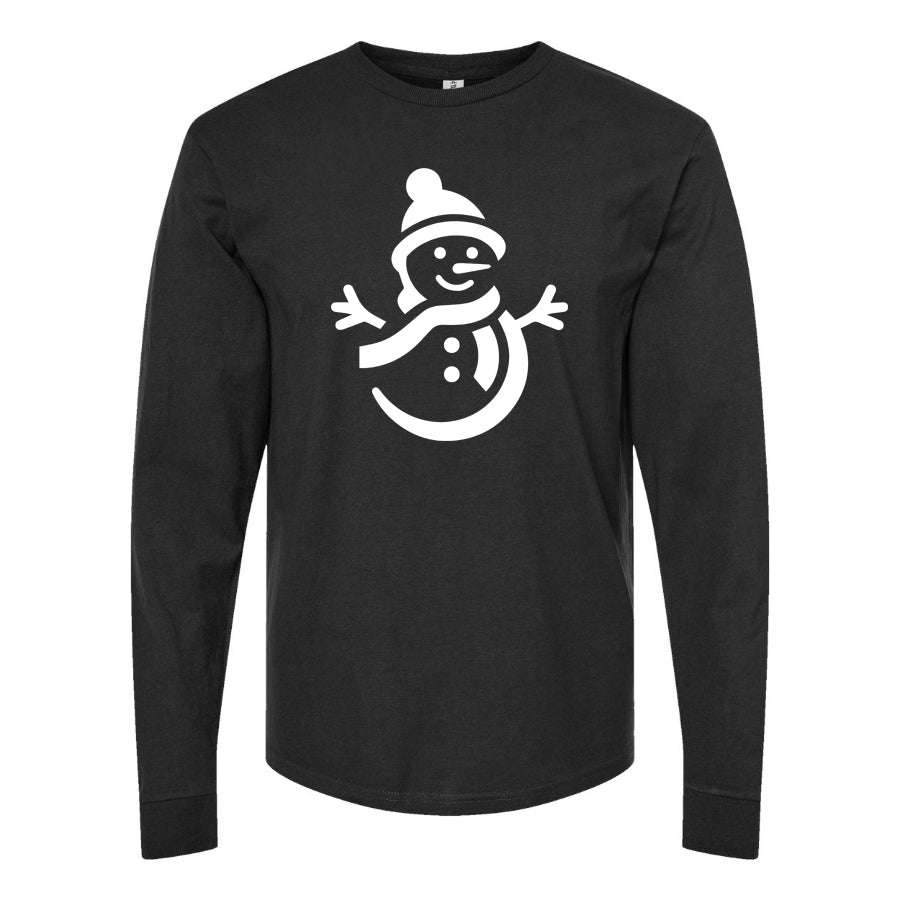 Youth Kids Snowman Long Sleeve T-Shirt