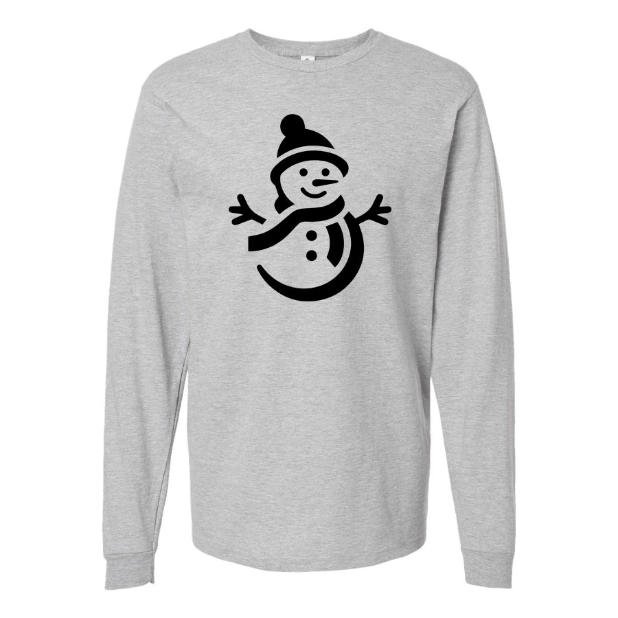 Youth Kids Snowman Long Sleeve T-Shirt
