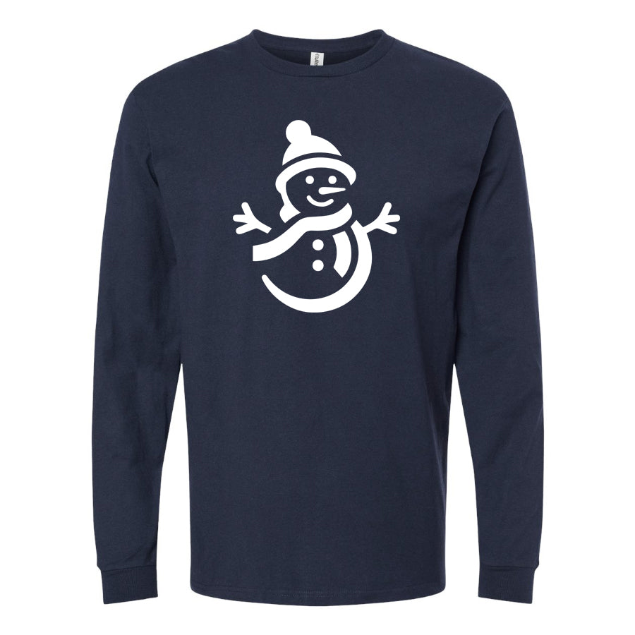 Youth Kids Snowman Long Sleeve T-Shirt