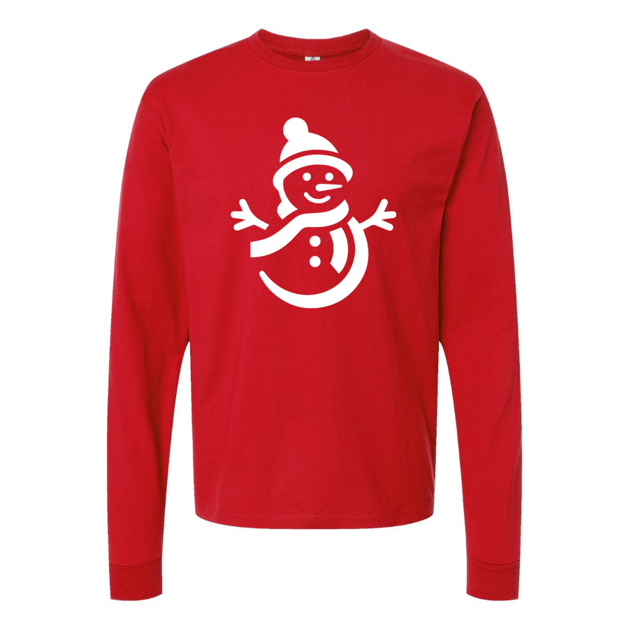 Youth Kids Snowman Long Sleeve T-Shirt
