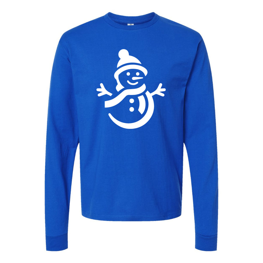 Youth Kids Snowman Long Sleeve T-Shirt