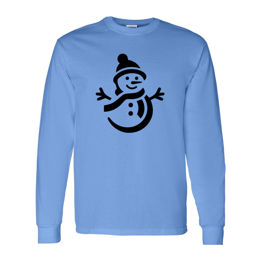 Youth Kids Snowman Long Sleeve T-Shirt
