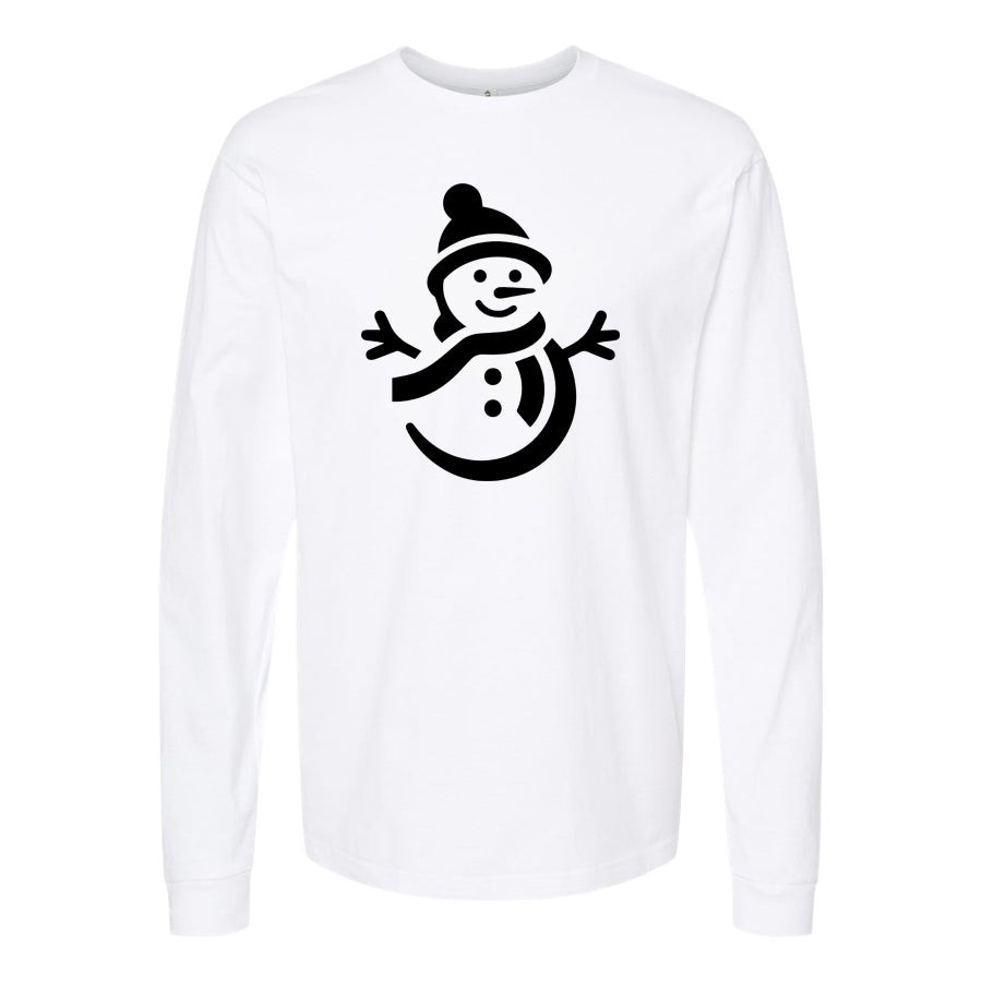 Youth Kids Snowman Long Sleeve T-Shirt